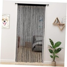 Beaded Curtain Beaded Curtains for Doorways 39"W x 79"L Pack of 1 Black