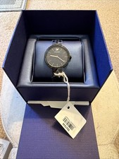 Image of Swarovski 5547646 Cosmopolitan Black Steel Quartz Wristwatch New
