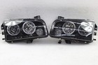 Fits 06-10 Dodge Charger Black Smoke Dual Halo Projector Led Headlights Lamp Set