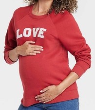 NWT - Isabel Graphic Maternity Sweatshirt - Size XXL - Color Red - "LOVE"