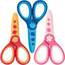 4.5-inch Pre-School Blunt Tip Plastic First Training Scissors Art Craft Supplies