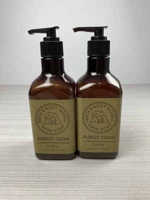 Bath & Body Works PURELY CLEAN CITRUS Hand Soap, 10 fl. oz, NEW x 2