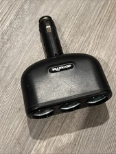 Rocketek 3 Way Car Cigarette Lighter Socket Splitter, Dual USB, Charger, 24V