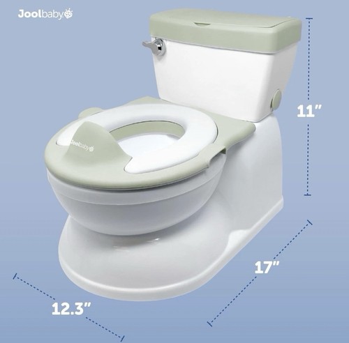 Real Feel 2-in-1 Potty with Wipes Storage Flushing Sounds&Disposable Liners Sage - Picture 7 of 7