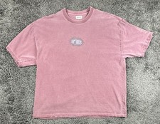 Surf Locos Mens XL Sunburst Oval Logo Washed Plum Burgundy T-Shirt Made in USA