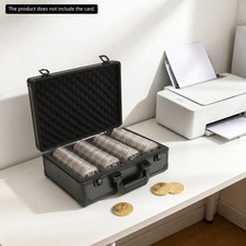Coin Holders Slabs Storage Display Aluminum Alloy Box Case W/ 4 Holding Spaces