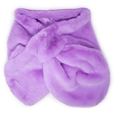 Stola donna lilla pelliccia elegante eco invernale mantella scialle sciarpa