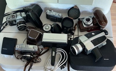 Carl Zeiss Ikon Contessa LK Kamera, Canon, TARON, Kodak, Metz, Konvolut Retro