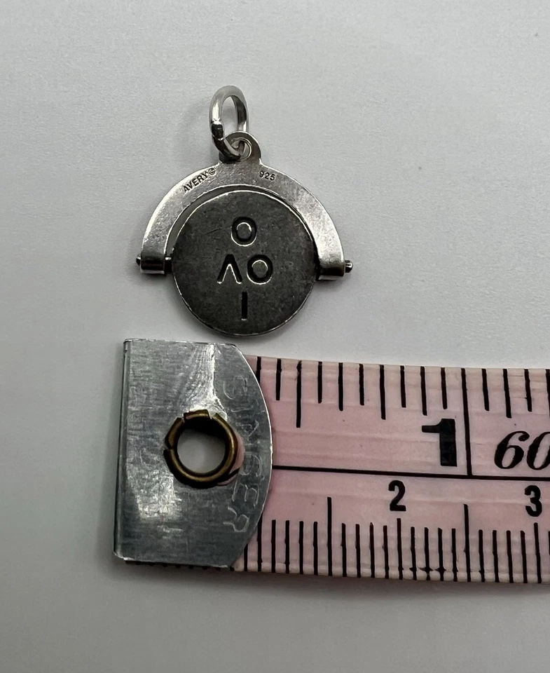 Dije giratorio James Avery retirado S. Silver I Love You Foto 4 de 4