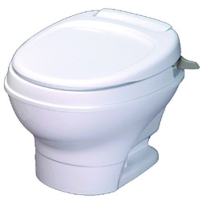 American Motorhome RV 5th wheel Hand Flush LOW Profile 12.9" Toilet White 31646
