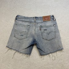 vintage levis 511 Cutoff Shorts Raw Hem Light Wash Size 32