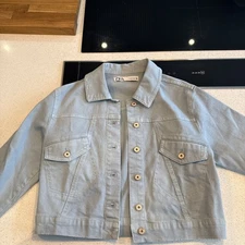 Zara Cropped Blue Denim Jacket Size S (EUR)