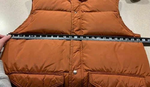 Vintage Frostline Kit Mens Large Burnt Orange Nylon Puffer Down Vest Rancher image 20