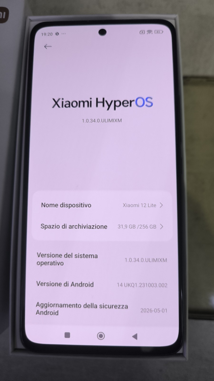 XIAOMI 12 LITE 256GB 5G DISPLAY 6.55'' DUAL SIM ANDROID 8GB RAM NERO