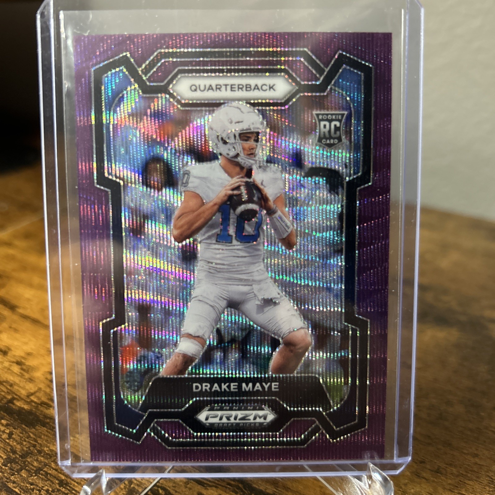 2024 Panini Prizm Draft Picks - Drake Maye #103 Purple Wave Prizm (RC)
