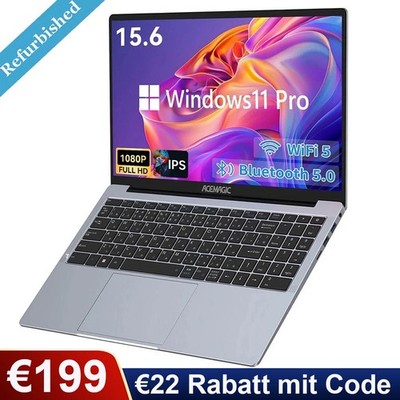 ACEMAGIC AX15 15,6'' UHD Laptop Intel 12th N95 16GB RAM 512GB SSD Win 11 Pro BT5
