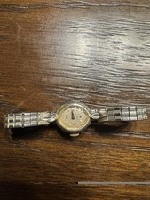 Benrus Woman’s Vintage Watch 10k Gold Plate Rinestone Bezel