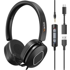 Wantek 3-in-1 Wired Headphone with Noise Canc...