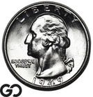 1949 Washington Quarter Blast White Superb Gem BU++