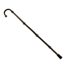 Genuine Bamboo Wood Cane Wooden Shaft Curved Handle Gentleman's Walking Stick 36