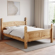 Corona King Size Bed 5ft High Foot End Mexican Solid Pine Frame Furniture Unit