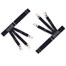 2pcs Non-slip Shirt Clip Elastic Stays Garters Tuck Suspenders Keepers Holder