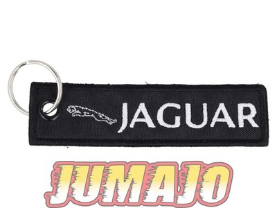 PC32 PORTE CLEF Broderie tissu environ 10,2cm x 2,8cm : Jaguar
