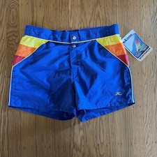 Vintage 80s Hobie Shorts Swim Trunks Deadstock NOS NWT Surf Size 34 Made In USA