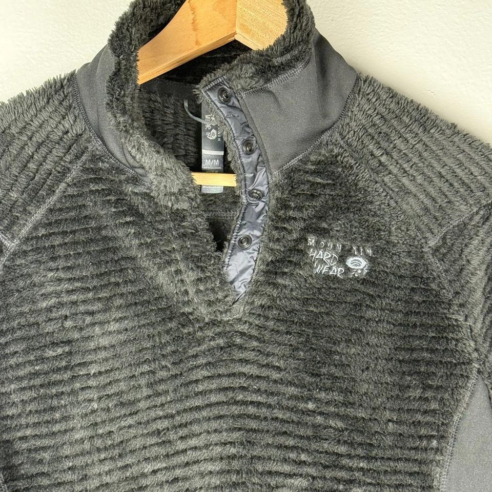 Mountain Hardwear Monkey Womens Fleece Pullover Size Medium Black Mock Neck  - Image 2 of 4