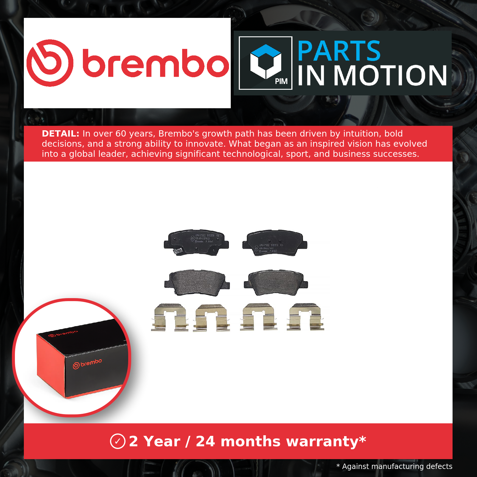 Fits BREMBO P 30 067 HAM PADS. REAR REAR HYUNDAI I40 11- ⭐UK Stock⭐ - Image 5