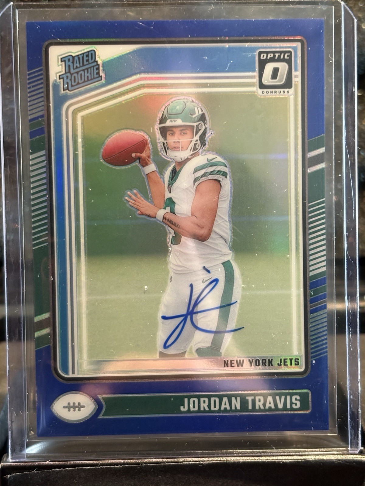 2024 Donruss Optic Football Jordan Travis /99 #260 Auto Blue Parallel