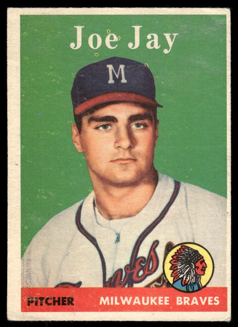 1958 Topps #472 Joe Jay Milwaukee Braves VGEX 47852