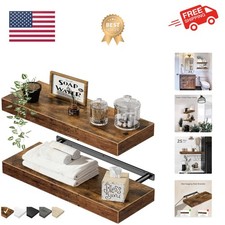 Bathroom Floating Shelves for Wall - 15.7" Wall Mounted Shelf Over Toilet Far...