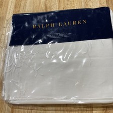 NIP Ralph Lauren  Jemma  Embroidered European Shams In Cream 26x26