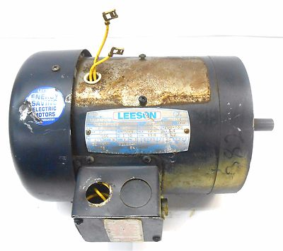#ad LEESON MOTOR M6C17FC2G 11O040.00 RPM 1725 HZ 60 HP 3 4 VOLT 115 208 230 $50.00