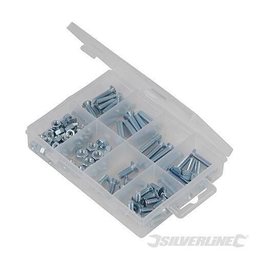 Coffret De 105 Pièces : Écrous Et Vis à Tête Fraisée Pour Métaux - SILVERLINE - Neuf