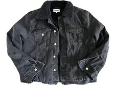 Weekday Oversized Black Wash Denim Jacket Influencer