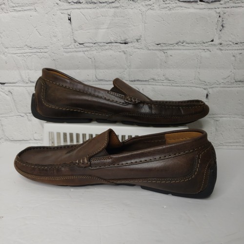 Clarks Collection Herren Driving Halbschuhe Schuhe Größe 7,5 Leder Braun - Bild 7 von 10