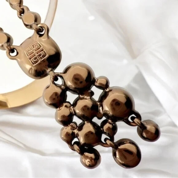 Givenchy Bronze Crystal Pendant Necklace. Retail $78 thumbnail 5