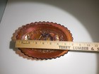 LE Smith Dutch Windmill Amethyst Carnival Glass Oval Pickle Dish Windmill — photo 3