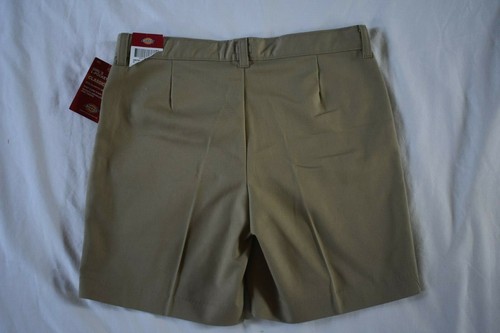 Dickies Girl's L-Pocket Shorts Classic Fit Bermuda Stretch Twill Khaki Size 18 - Picture 4 of 4