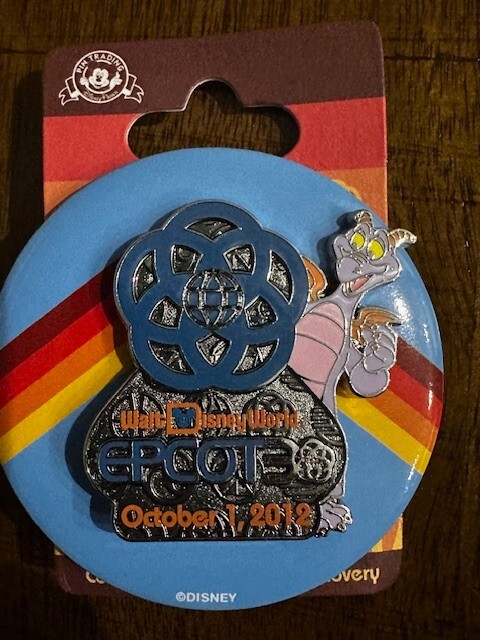 Disney Epcot 30th Anniversary Figment Pin & Button Set 2012 Walt