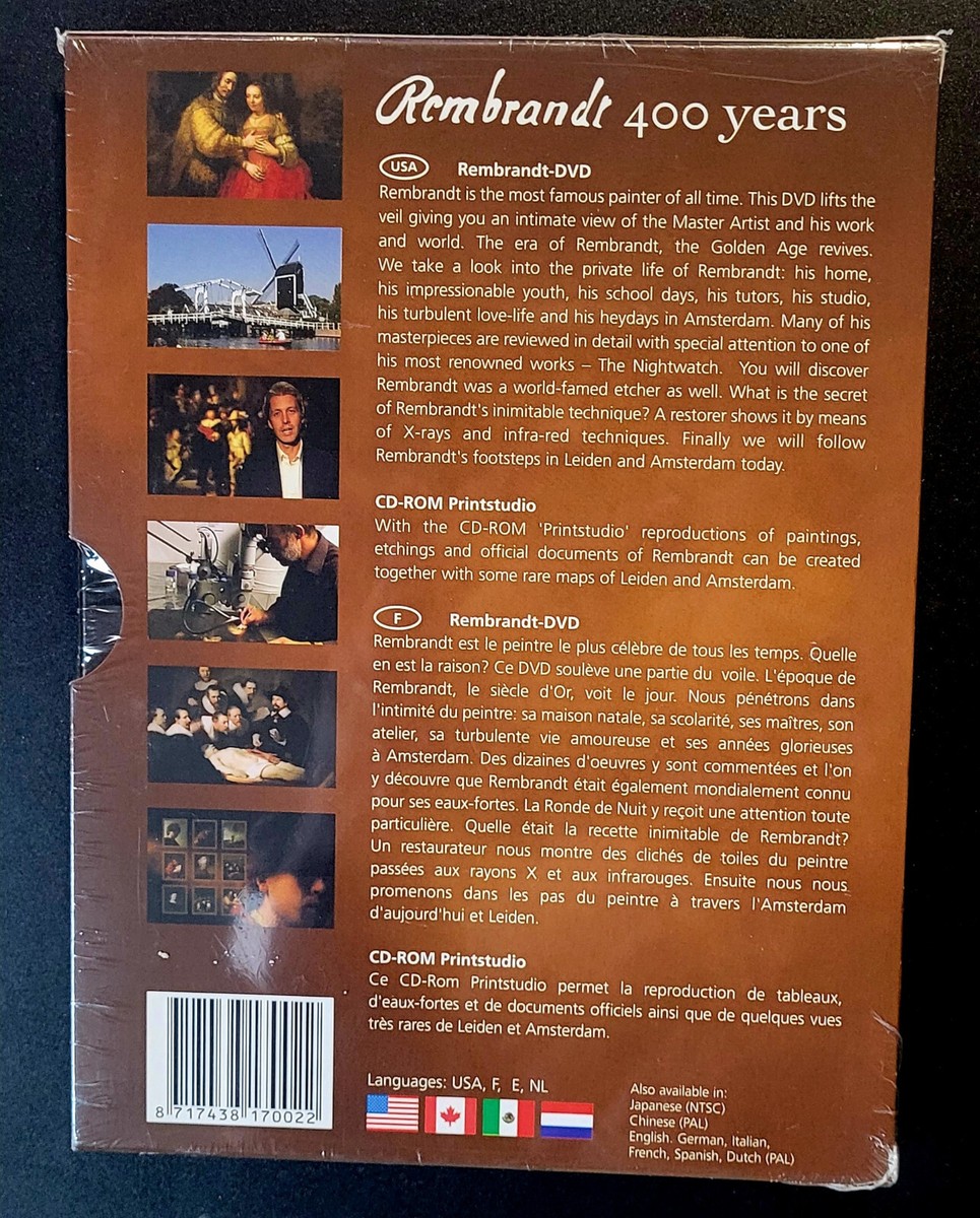 Rembrandt: 400 Years DVD/CD ROM, Dutch Master Artist Painter BRAND