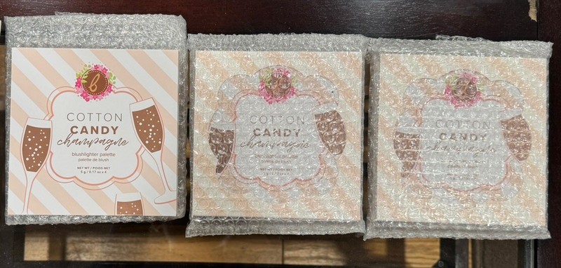 3 Beauty Bakerie Cotton Candy Champagne Blush lighter Palettes