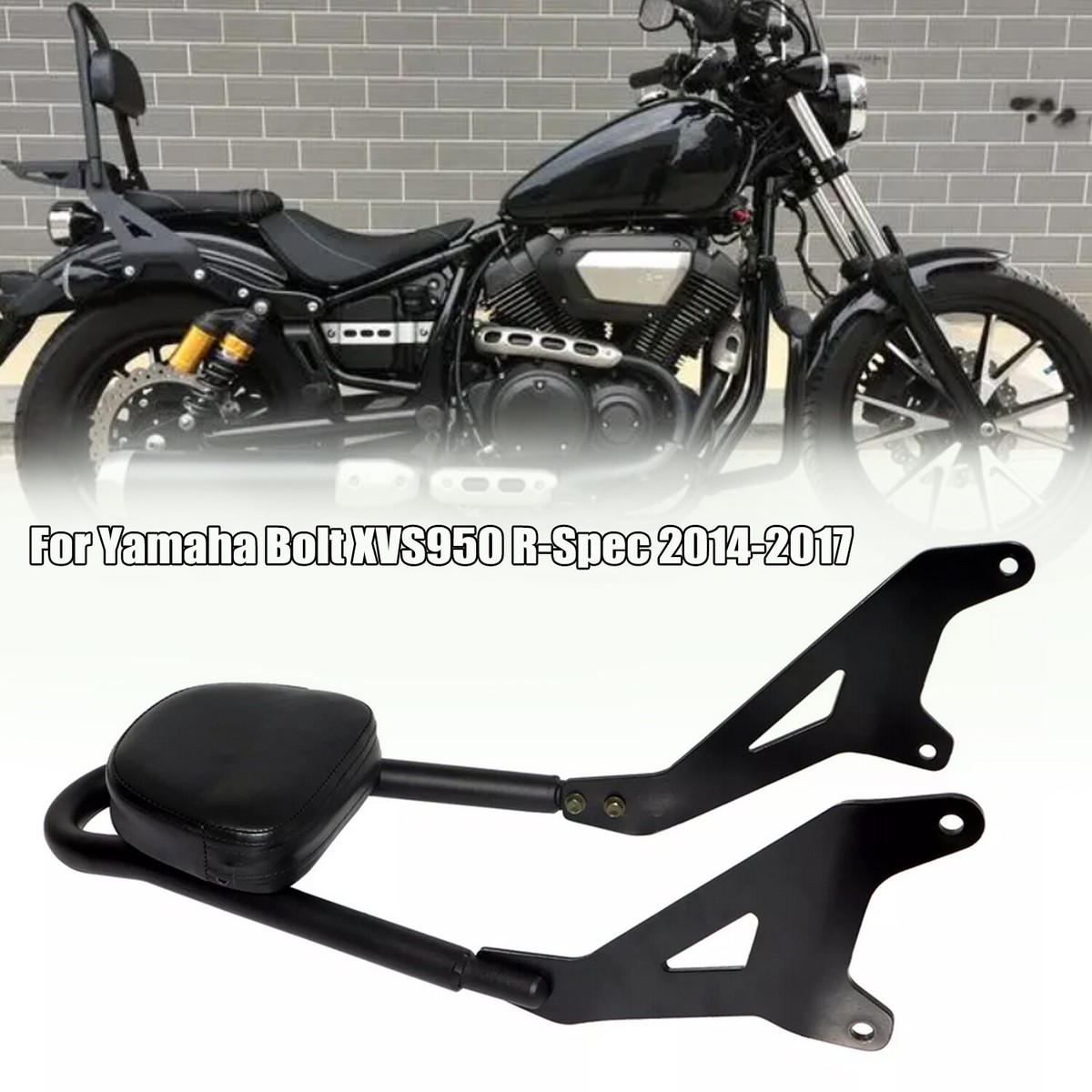 Backrest Passenger Detachable Sissy Bar W/ Pad For Yamaha Bolt