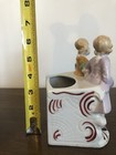 Vintage Made In Japan Hand Painted 18th Century Style Man & Woman Planter Pot — photo 7