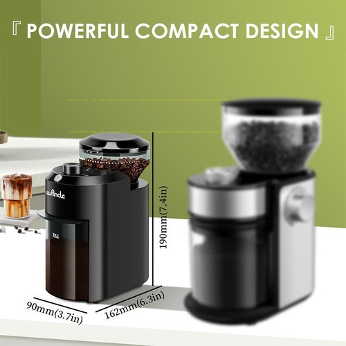 Wancle Electric Burr Coffee Grinder Adjustable Burr Mill Conical Coffee Bean Gri - Picture 8 of 10