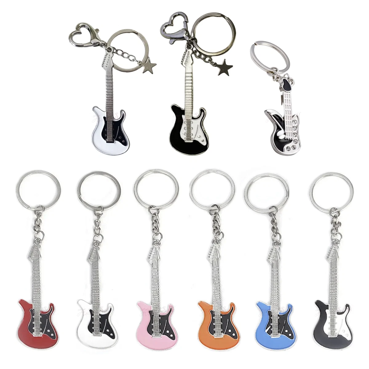 30mm Keyring Guitar Keychain 7.5cm Key Ring Key Chain Bag