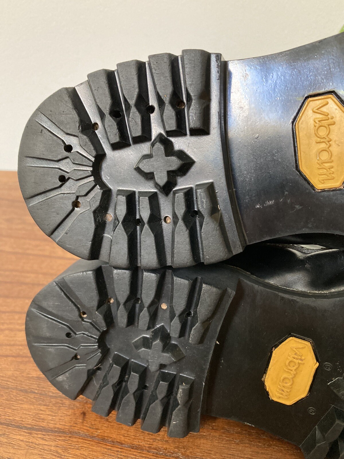 Chippewa Boots Size Womens 6 1/2 B Black Made USA Lace Up Vibram 17759 No Laces