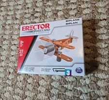 Erector Meccano Biplane Engineering & Robotics Biplane Tools Included Set